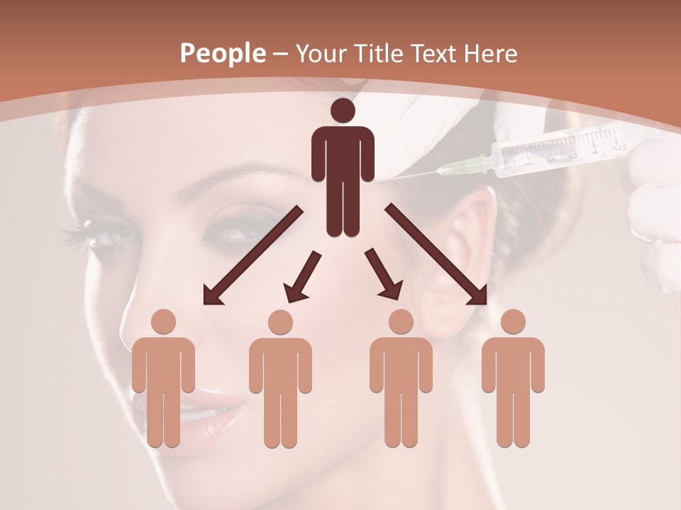 Skincare Caucasian Needle PowerPoint Template