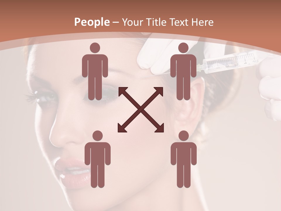 Skincare Caucasian Needle PowerPoint Template