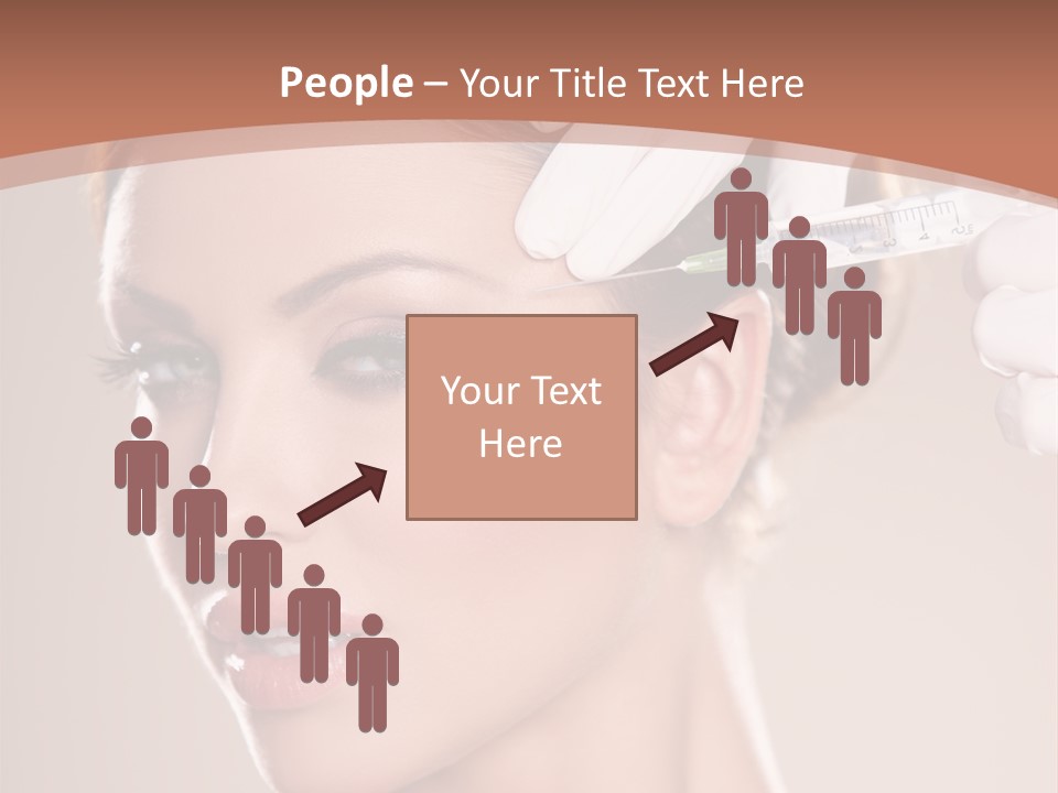 Skincare Caucasian Needle PowerPoint Template