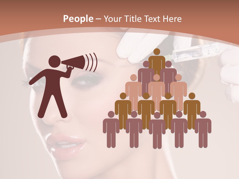 Skincare Caucasian Needle PowerPoint Template