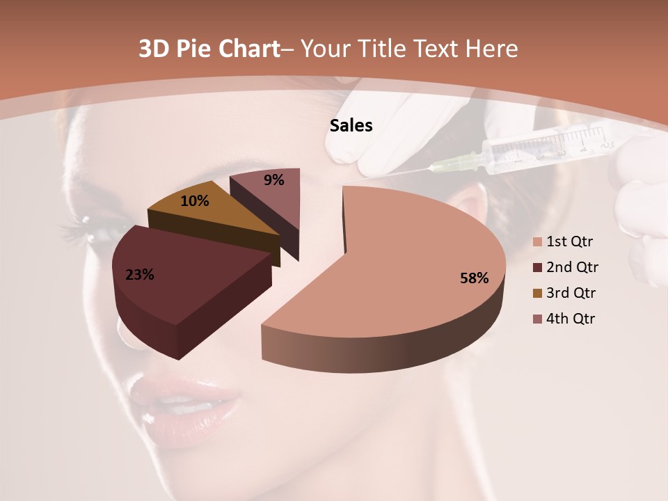 Skincare Caucasian Needle PowerPoint Template