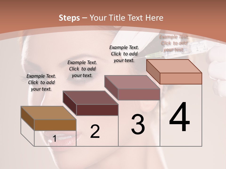 Skincare Caucasian Needle PowerPoint Template