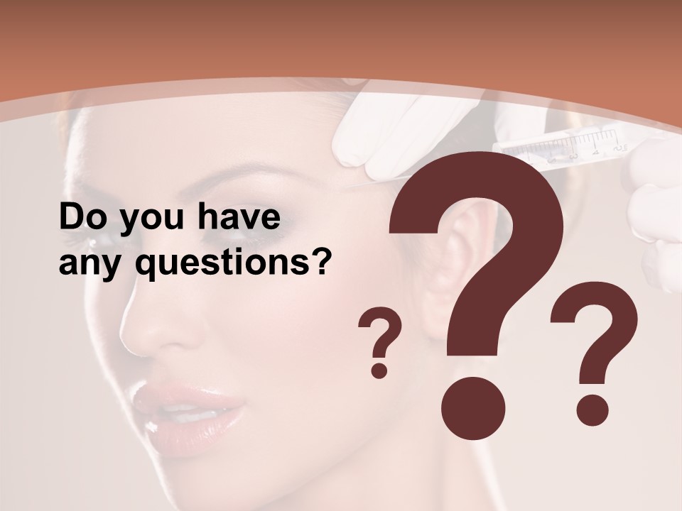 Skincare Caucasian Needle PowerPoint Template