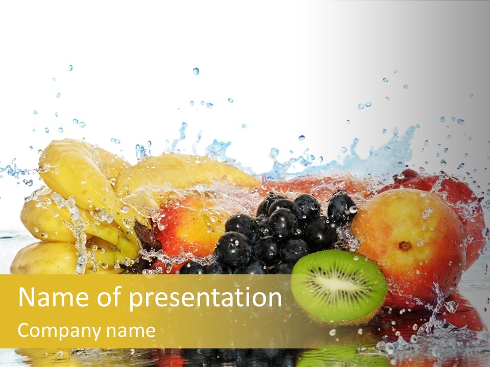 Macro Reflection Frozen PowerPoint Template