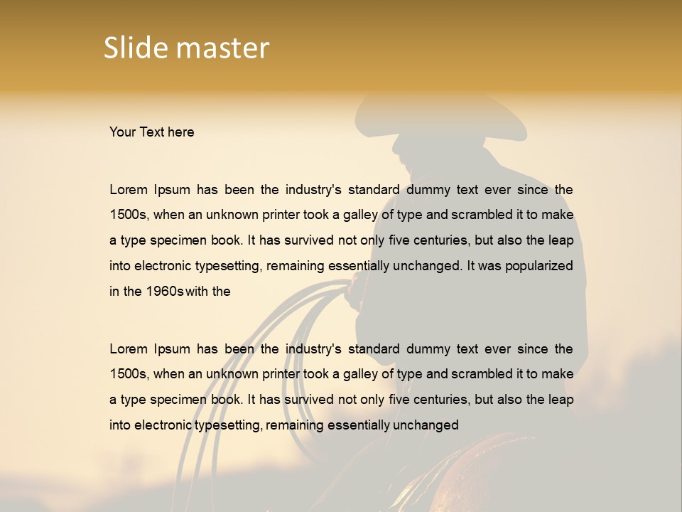 West Cowboy Western PowerPoint Template