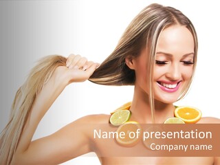 Health Vitamin Skin PowerPoint Template