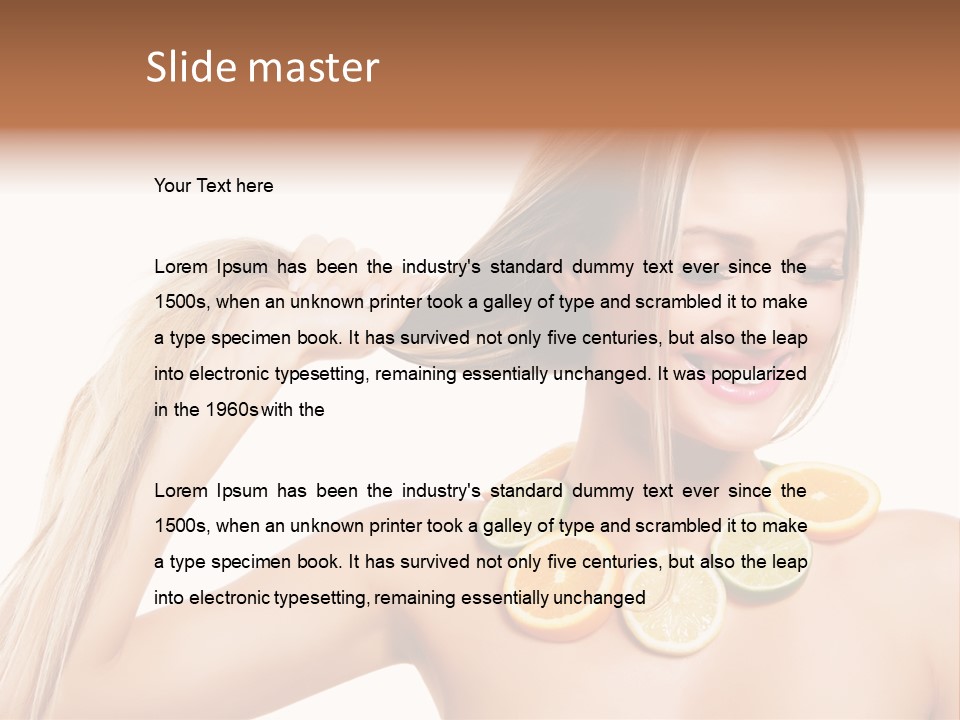 Health Vitamin Skin PowerPoint Template