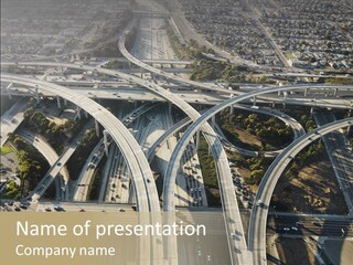 Above Busy Parkway PowerPoint Template