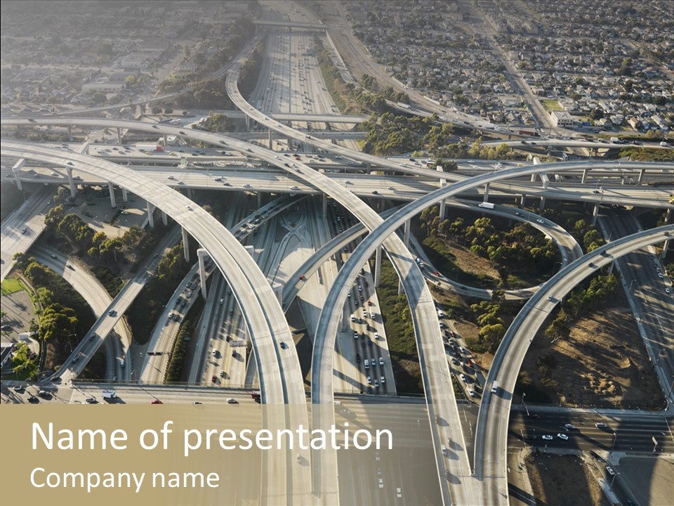 Above Busy Parkway PowerPoint Template
