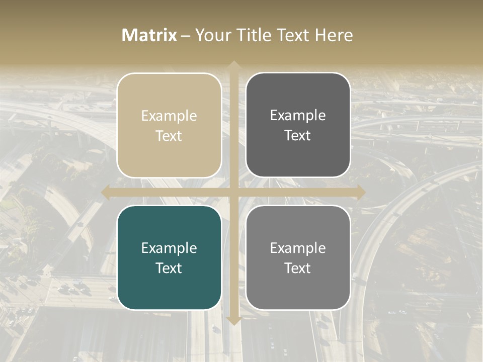 Above Busy Parkway PowerPoint Template