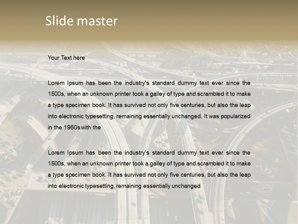 Above Busy Parkway PowerPoint Template