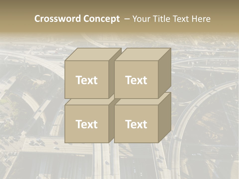 Above Busy Parkway PowerPoint Template