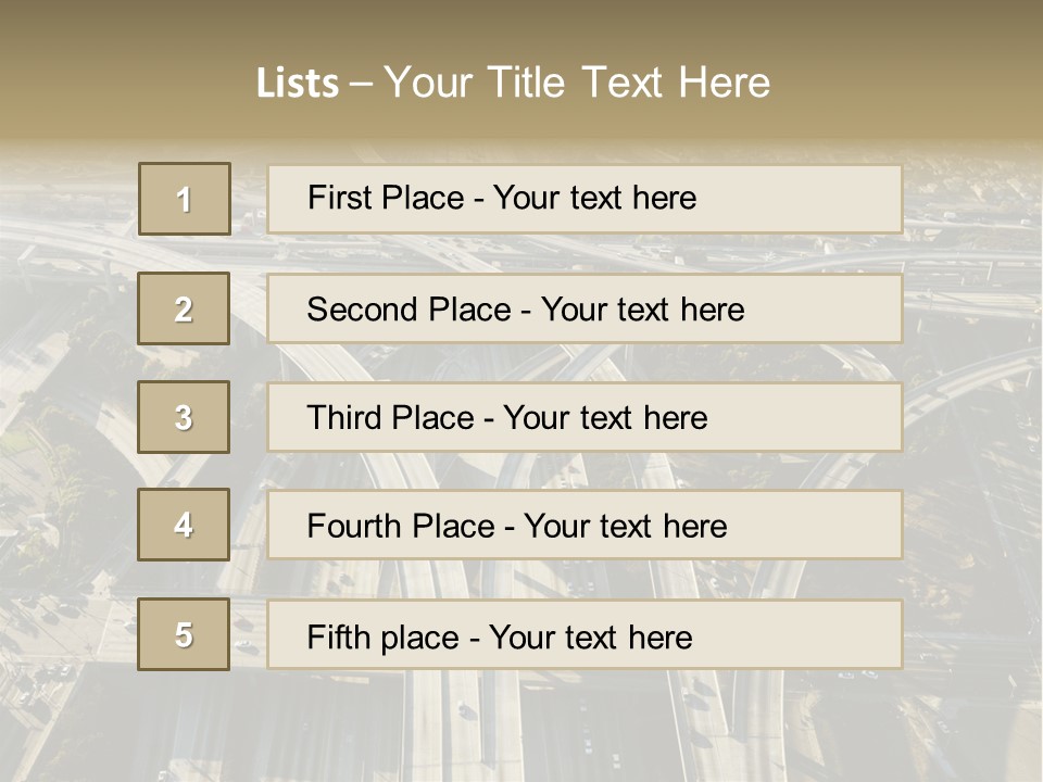 Above Busy Parkway PowerPoint Template