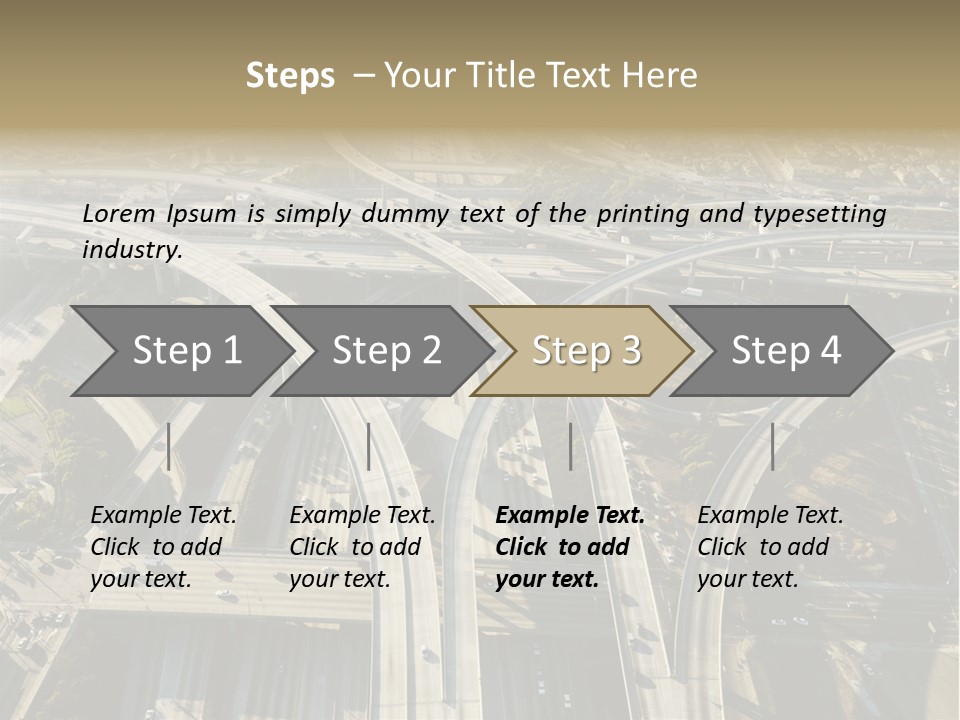 Above Busy Parkway PowerPoint Template