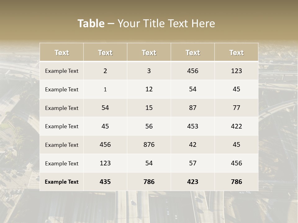 Above Busy Parkway PowerPoint Template
