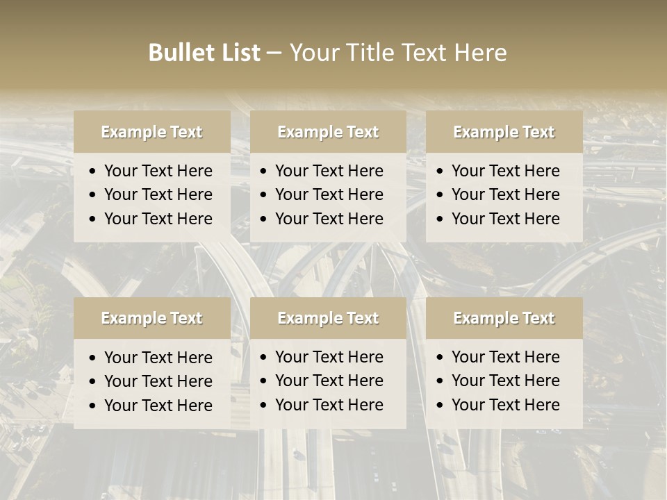 Above Busy Parkway PowerPoint Template