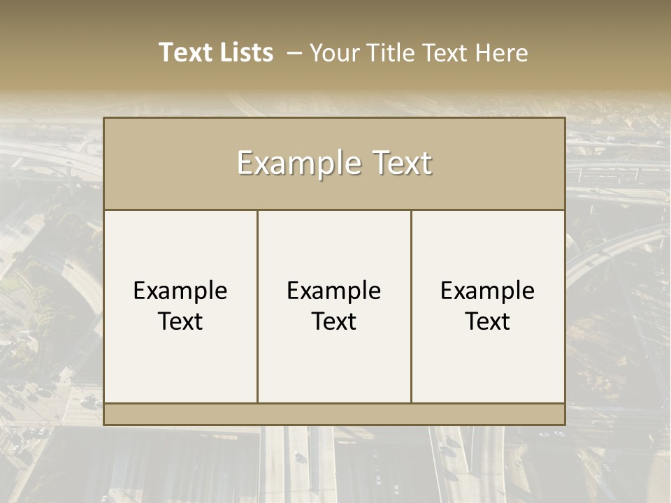Above Busy Parkway PowerPoint Template