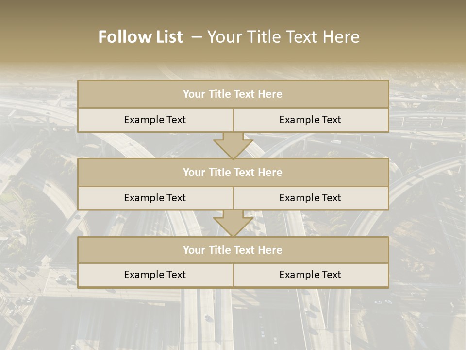 Above Busy Parkway PowerPoint Template