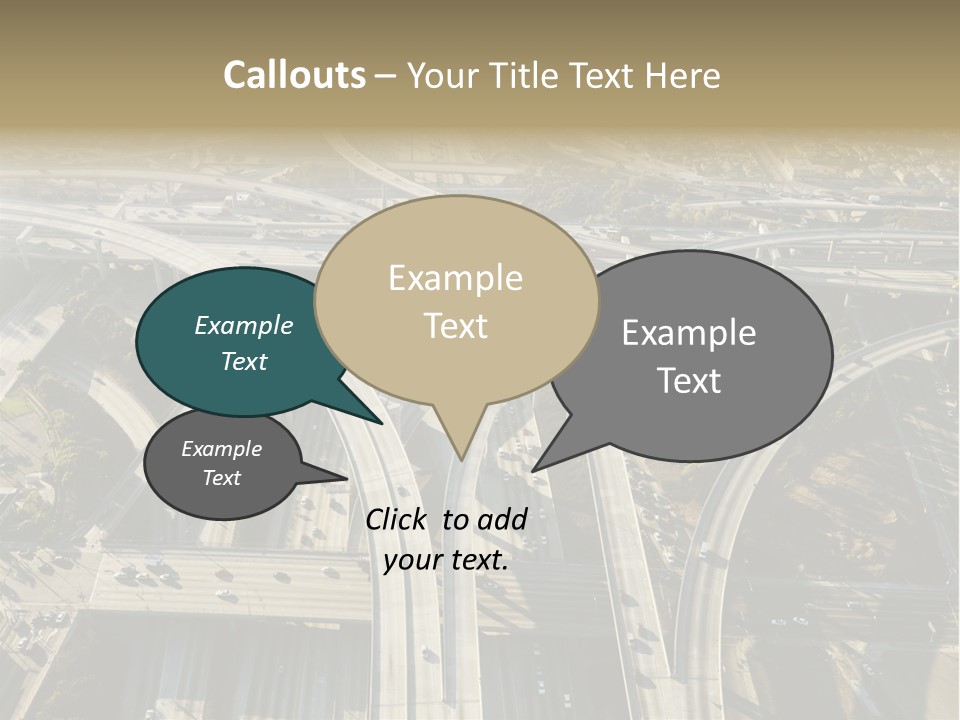 Above Busy Parkway PowerPoint Template
