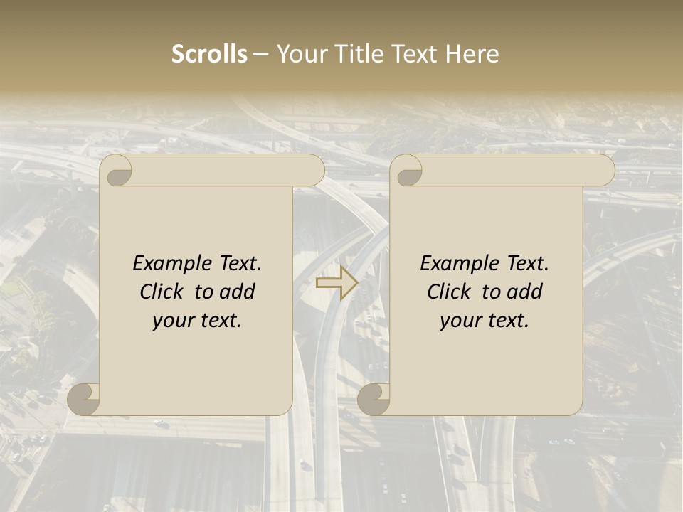 Above Busy Parkway PowerPoint Template