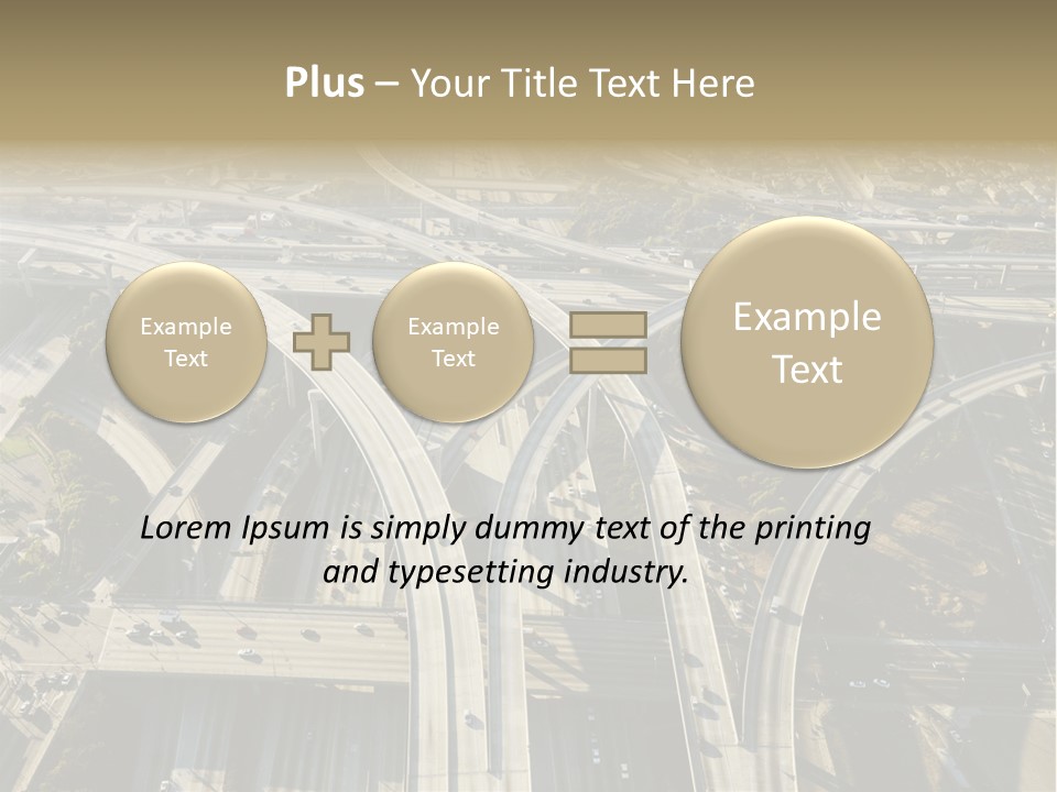 Above Busy Parkway PowerPoint Template