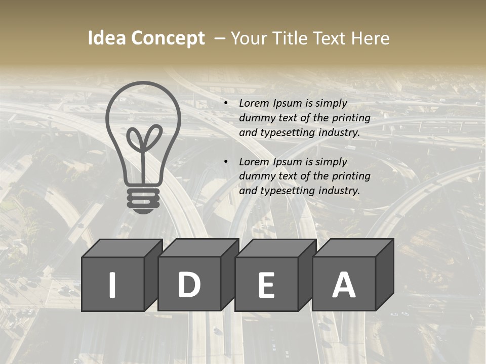 Above Busy Parkway PowerPoint Template
