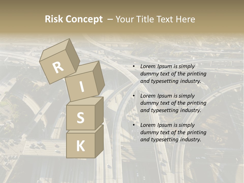 Above Busy Parkway PowerPoint Template