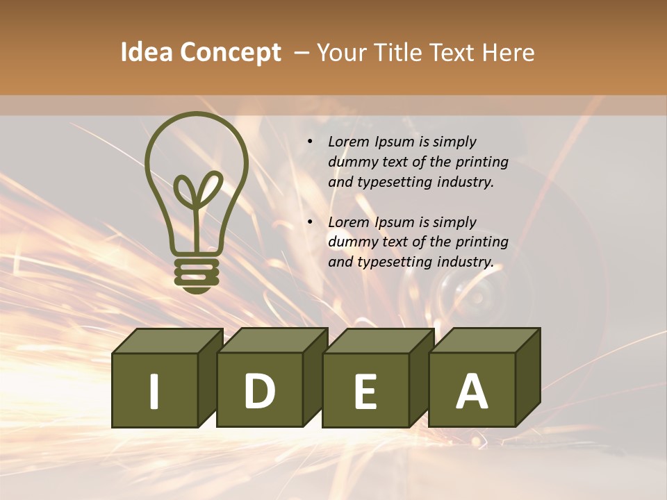 Blade Wheel Die PowerPoint Template
