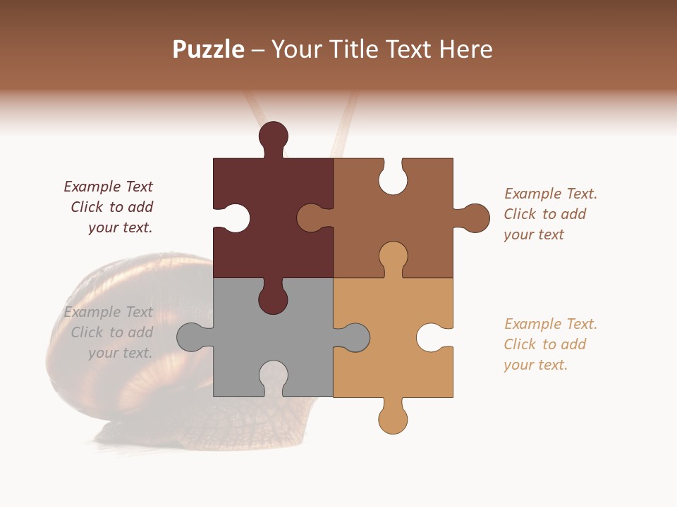 Cute Looking Snail PowerPoint Template