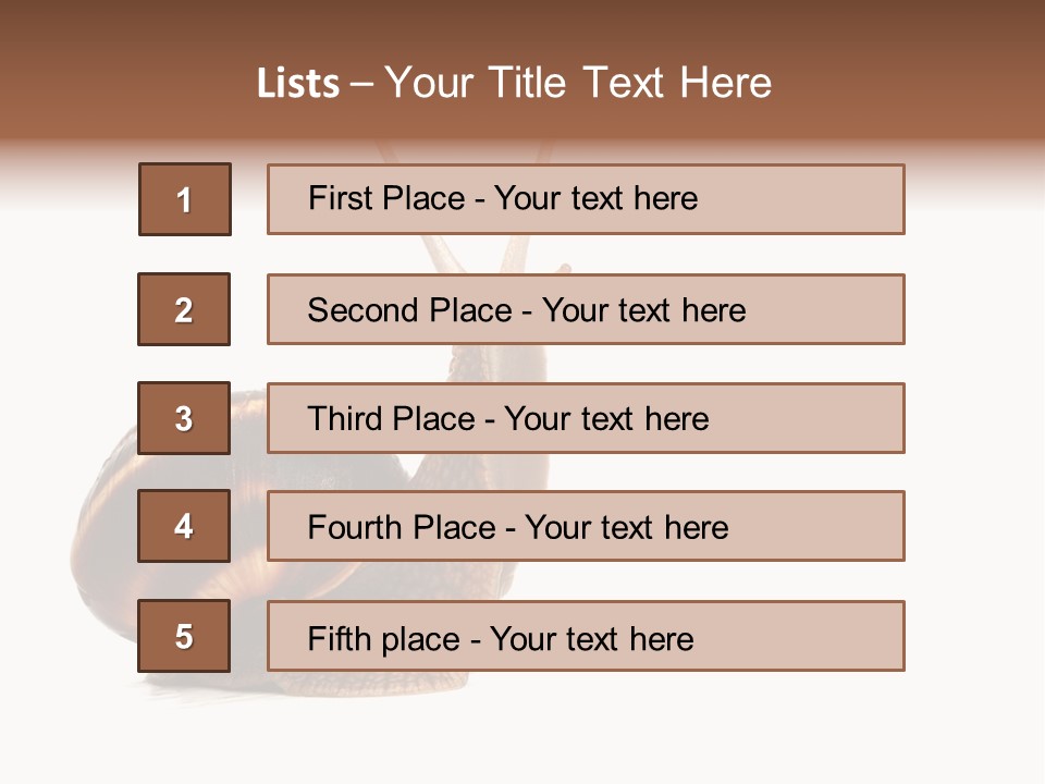 Cute Looking Snail PowerPoint Template