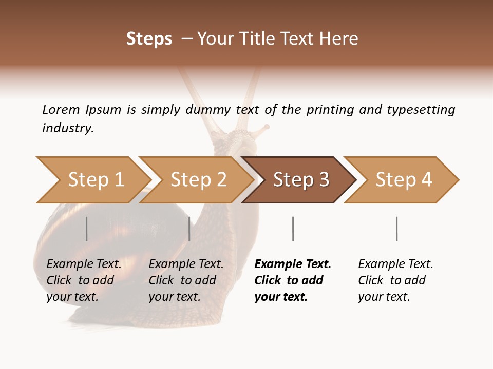 Cute Looking Snail PowerPoint Template