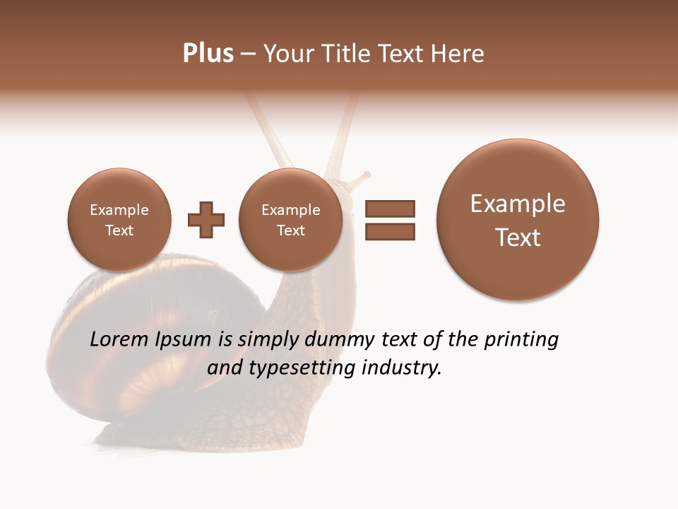 Cute Looking Snail PowerPoint Template