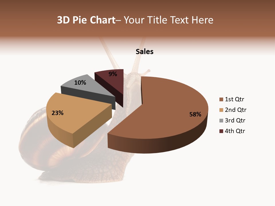 Cute Looking Snail PowerPoint Template