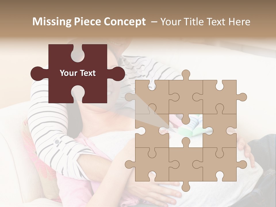 Sofa Pregnant Natural PowerPoint Template