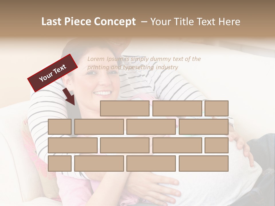 Sofa Pregnant Natural PowerPoint Template