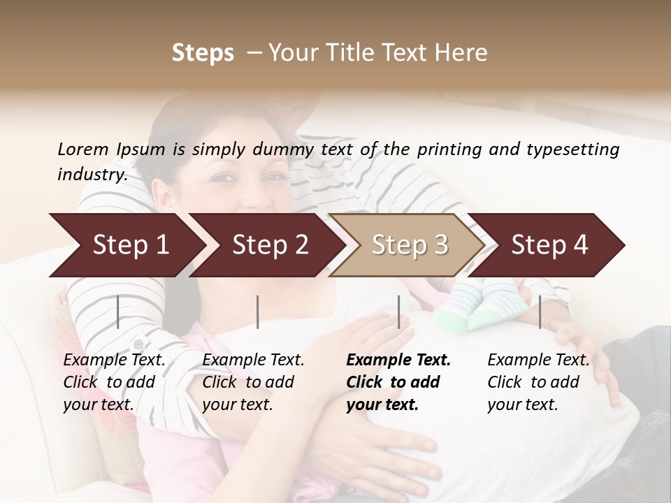 Sofa Pregnant Natural PowerPoint Template