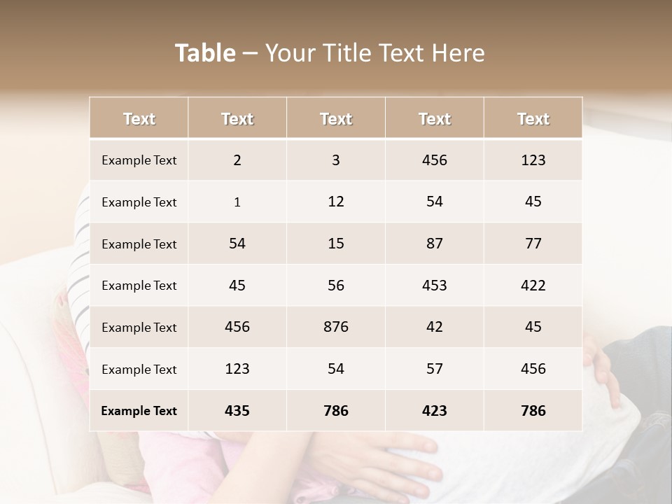 Sofa Pregnant Natural PowerPoint Template
