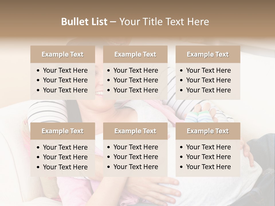 Sofa Pregnant Natural PowerPoint Template