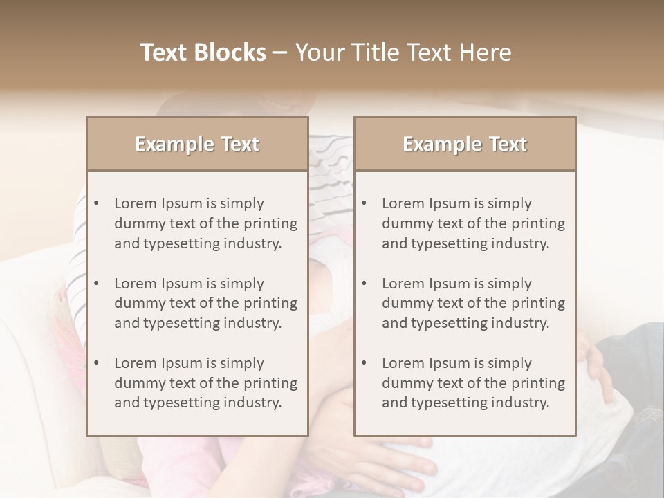 Sofa Pregnant Natural PowerPoint Template
