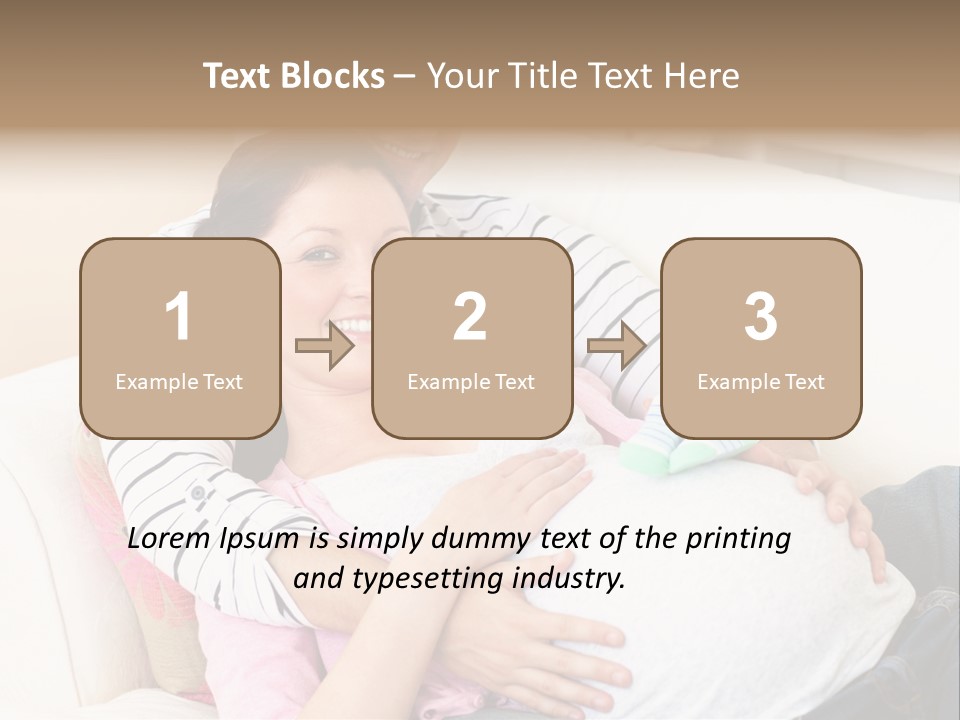 Sofa Pregnant Natural PowerPoint Template