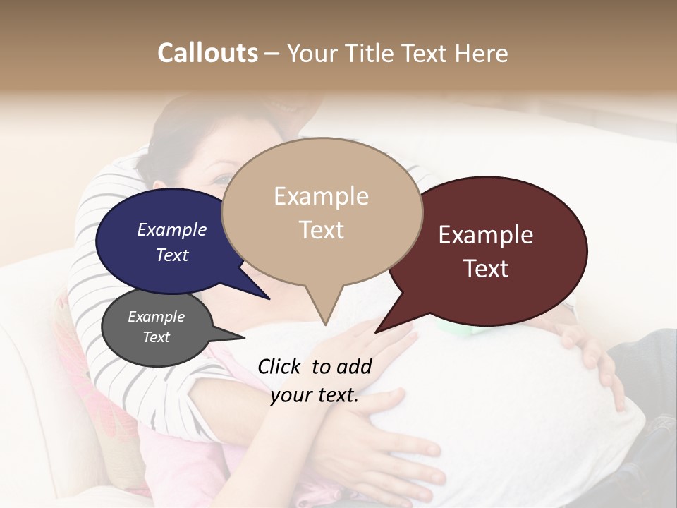 Sofa Pregnant Natural PowerPoint Template