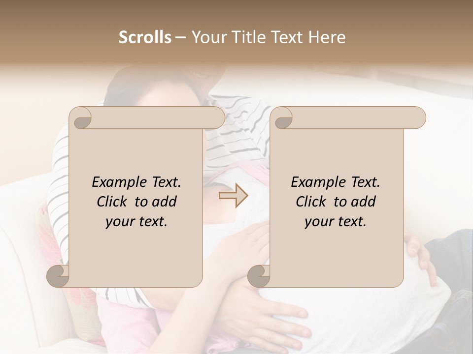 Sofa Pregnant Natural PowerPoint Template