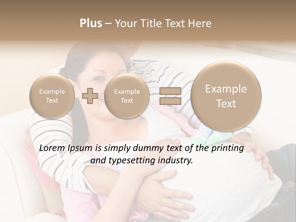 Sofa Pregnant Natural PowerPoint Template