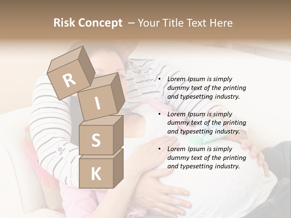 Sofa Pregnant Natural PowerPoint Template
