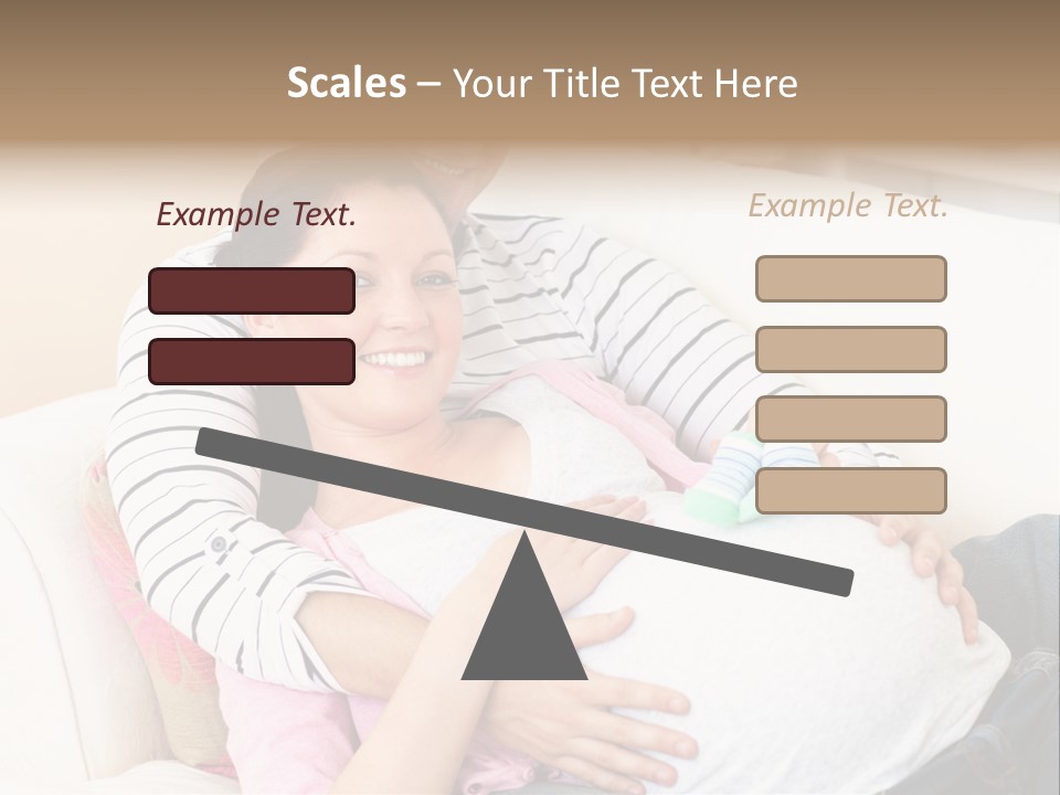 Sofa Pregnant Natural PowerPoint Template
