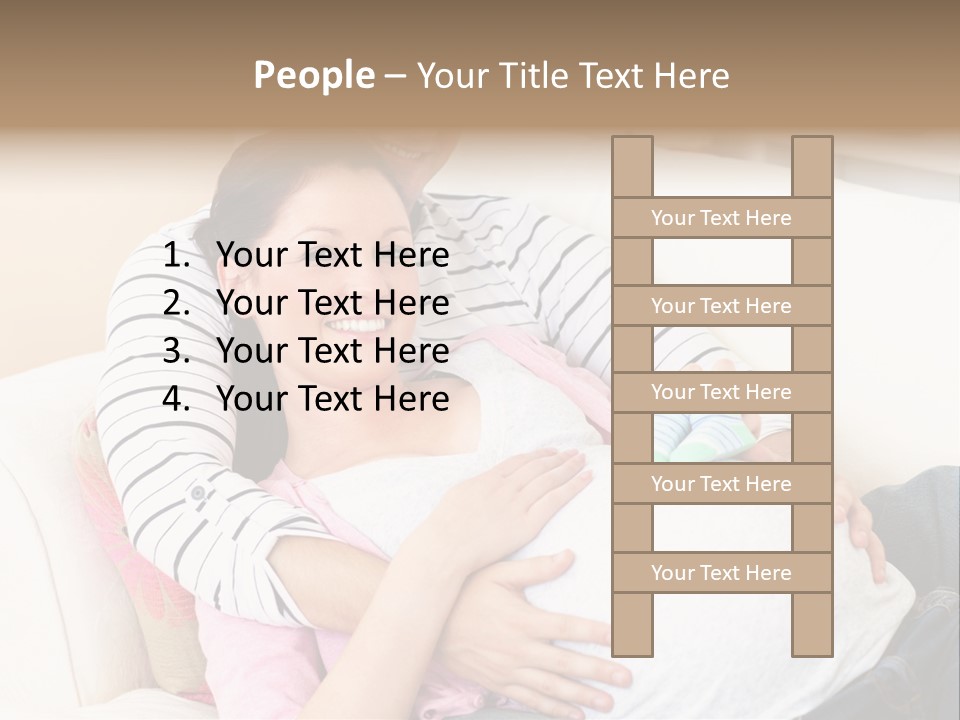 Sofa Pregnant Natural PowerPoint Template