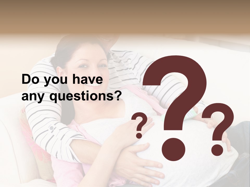 Sofa Pregnant Natural PowerPoint Template