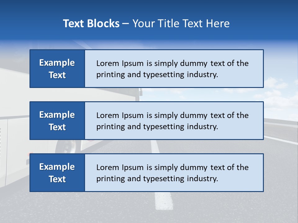 Drive Highway People PowerPoint Template