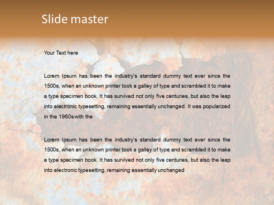 Material Rust Aged PowerPoint Template