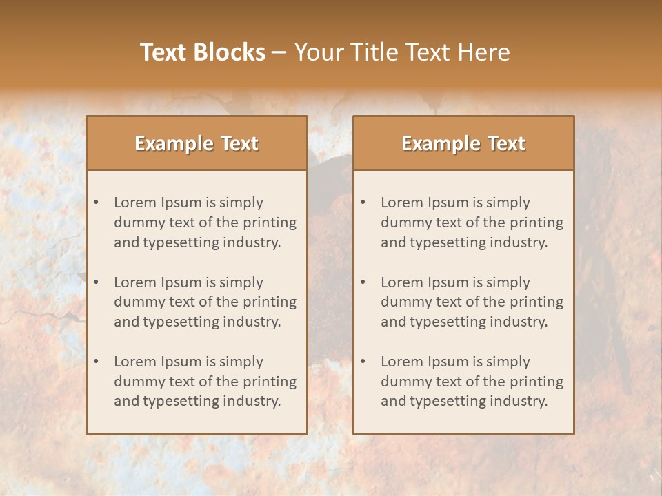 Material Rust Aged PowerPoint Template